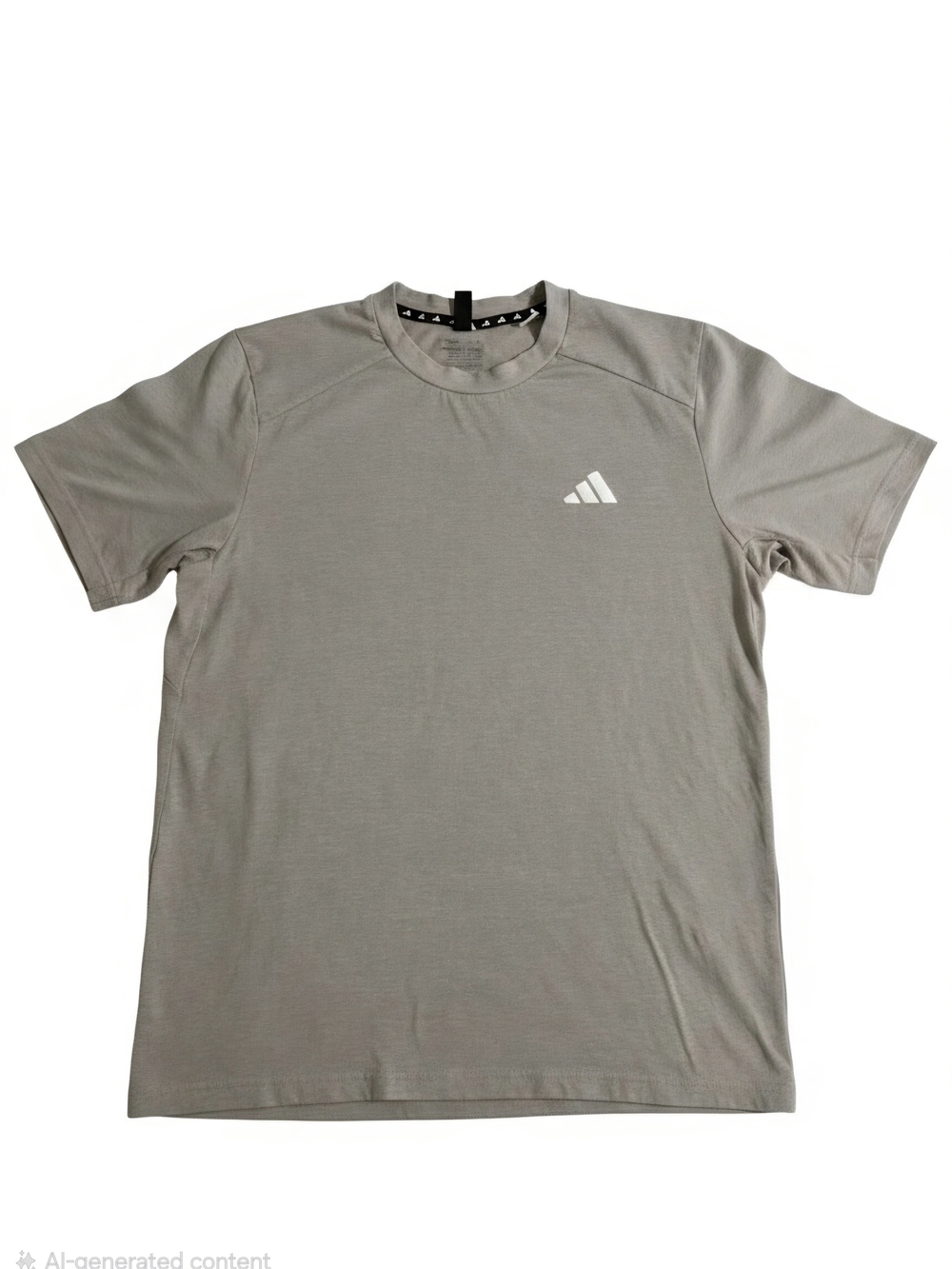 adidas Men's Light Gray Short-Sleeve Athletic Tee